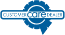 Customer Care Dealer badge with blue design
