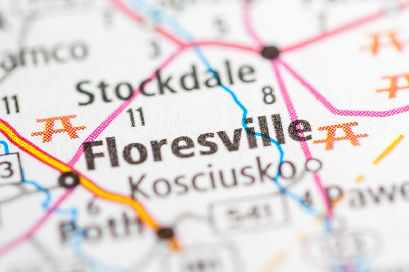 Map of Floresville, Texas