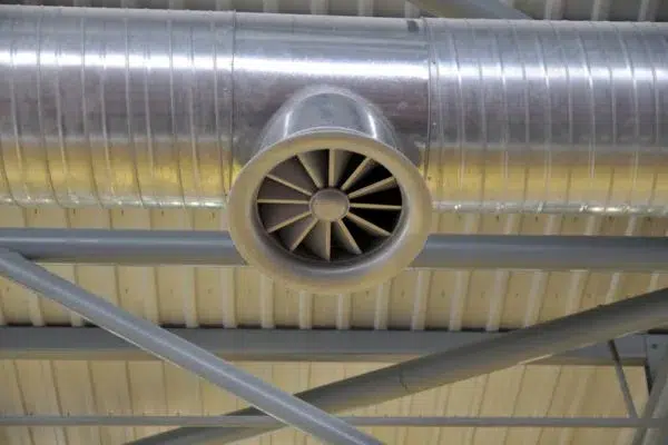 Air duct on roof