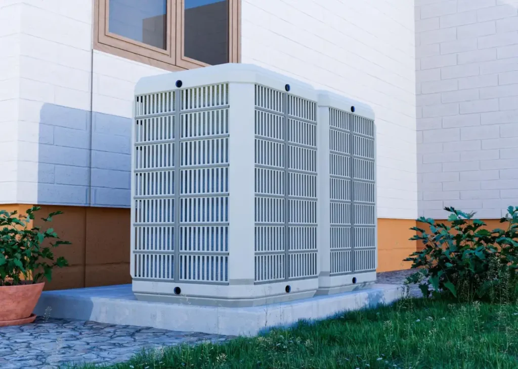 Murray AC technician inspecting an outdoor air conditioning unit